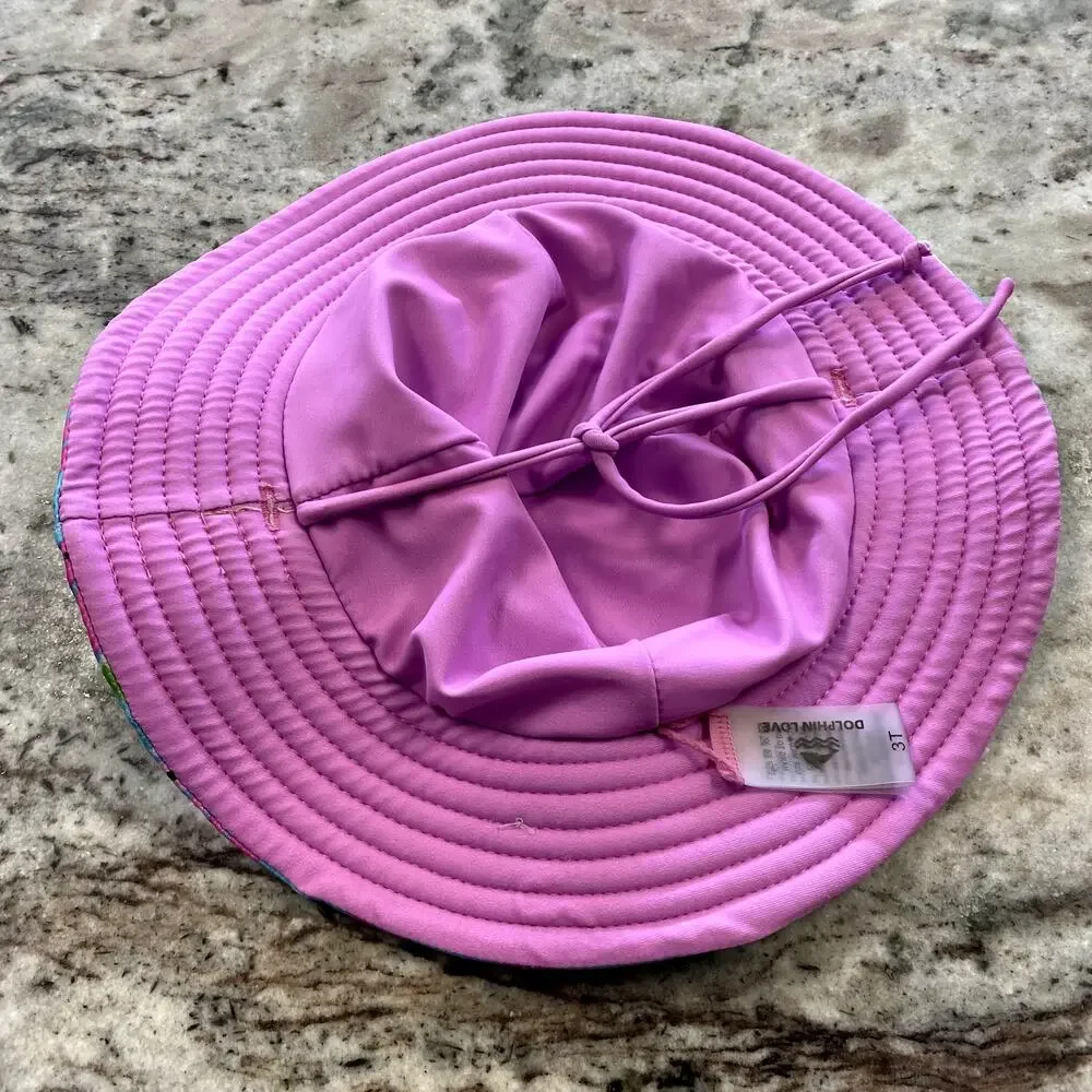 Dolphin Love Girls Watermelon Sun Hat Size 3T